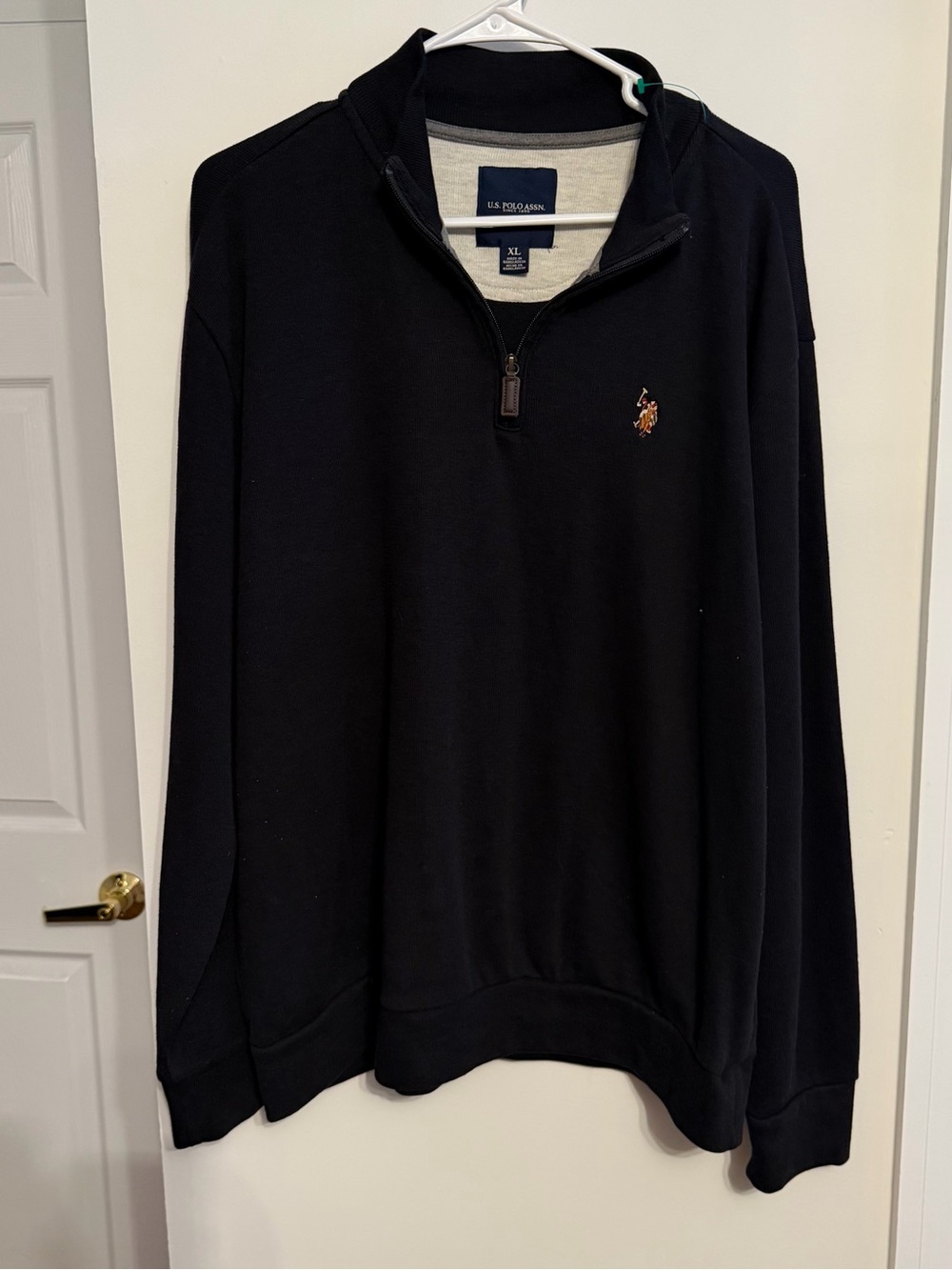 U.S. Polo Assn. Black Quarter-Zip Pullover Sweater